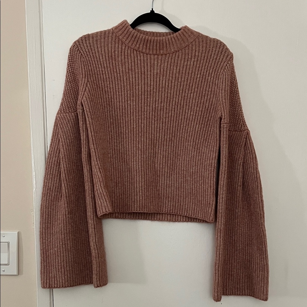 Endless Rose Mauve Ribbed Turtleneck Sweater